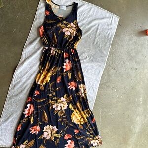 French Grey Esther Brushed Knit Maxi Dress | size school